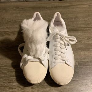 moncler fur sneakers